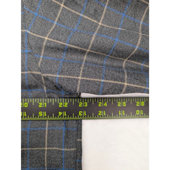 ORVIS Mens Button Down Shirt Medium Dark Gray Plaid Cotton Business Casual - Picture 4 of 6